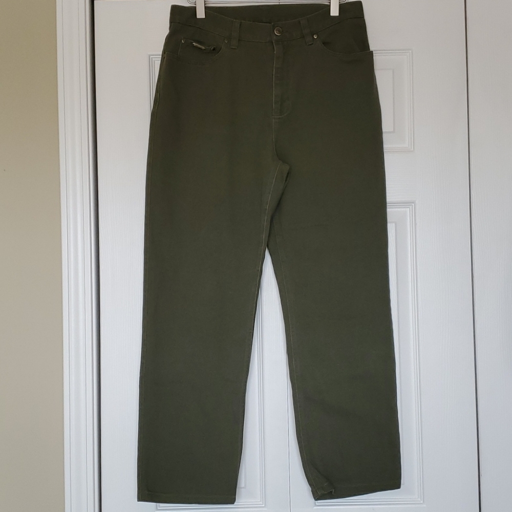 Lauren Ralph Lauren Olive-Tone Cropped Jeans